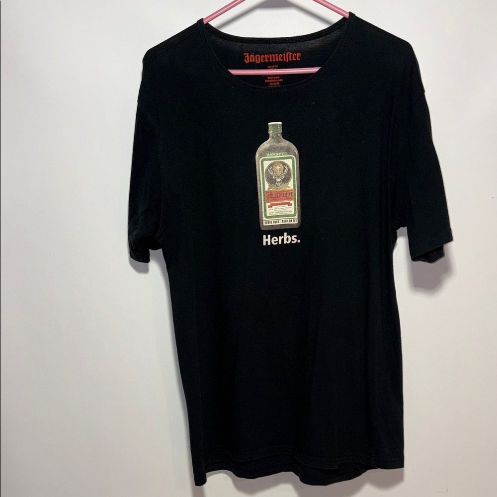 Jagermeister Black Tee with Bottle Graphic